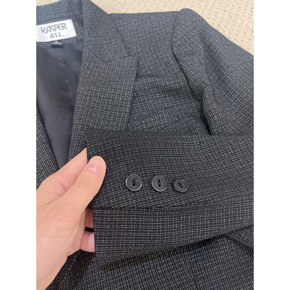 Kasper Black Tailored Blazer Professional Suit Jacket - Picture 6 of 16